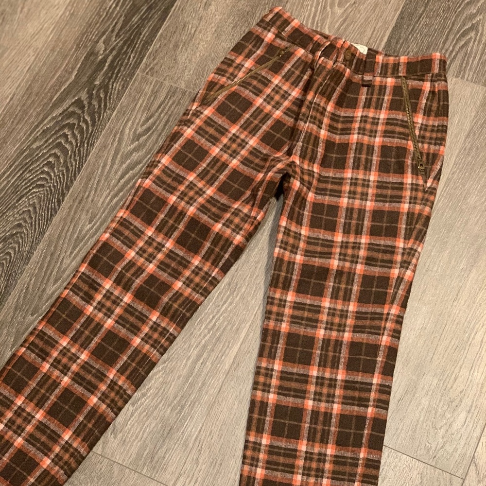 Orange Plaid Pants